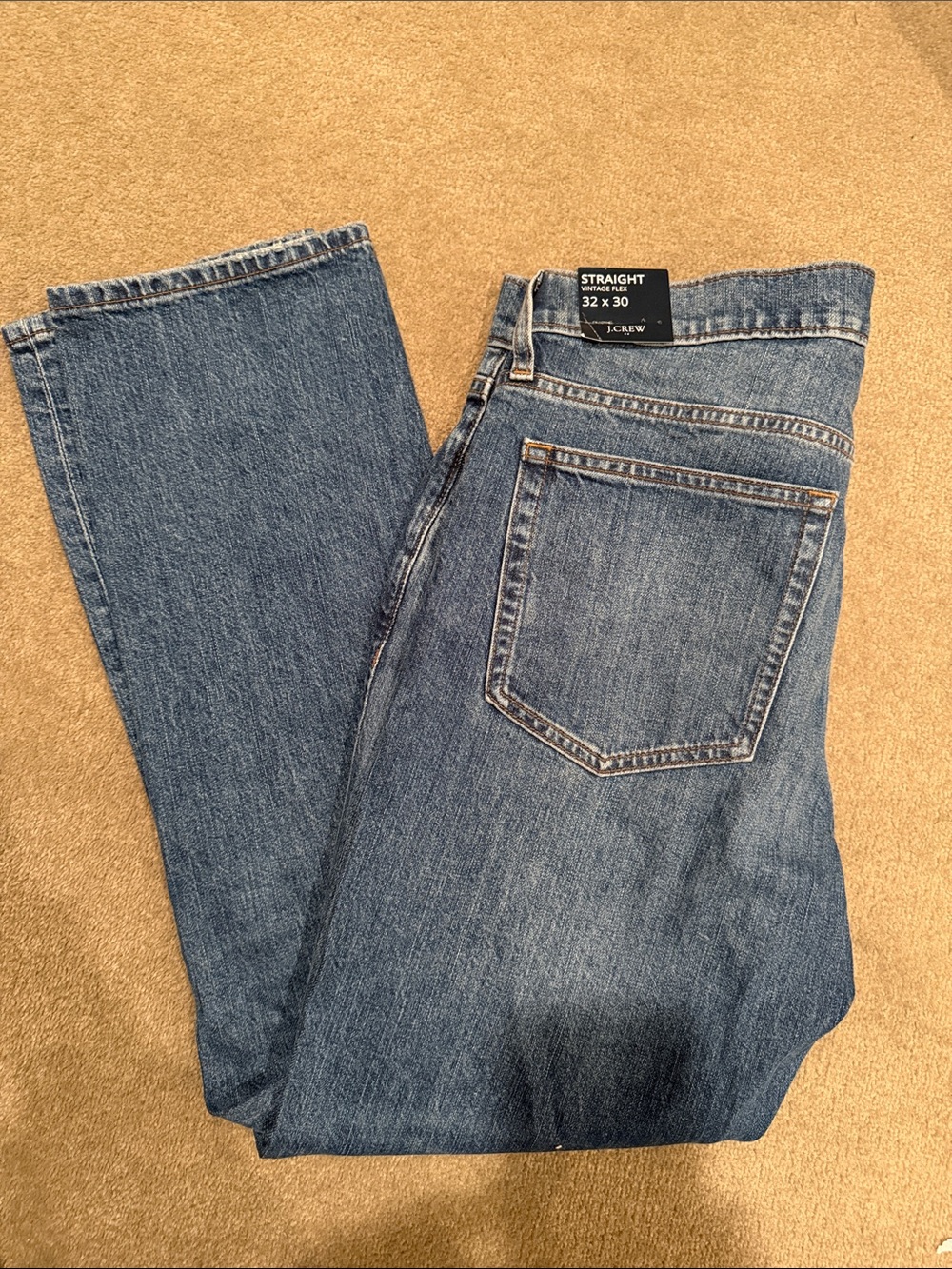 J.Crew Factory Men's Straight Fit Vintage Flex Jeans 32x30 NWT New